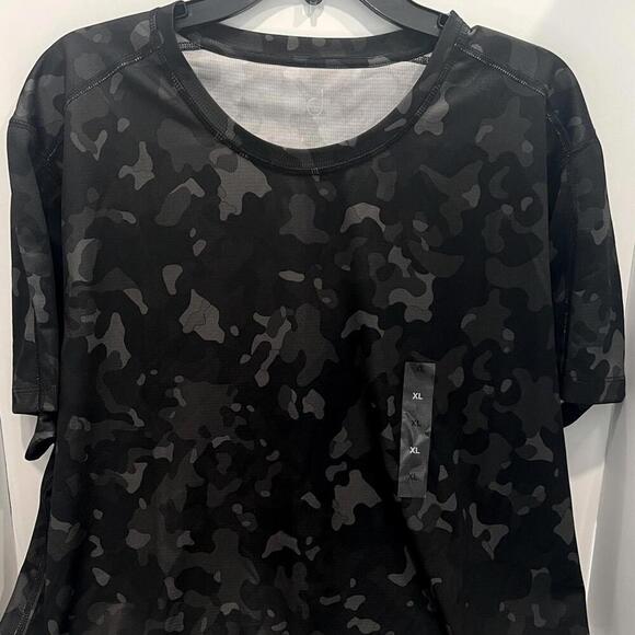 NWT Id Ideology Men's Birdseye Printed Training T-Shirt XL Deep Black - Picture 5 of 5